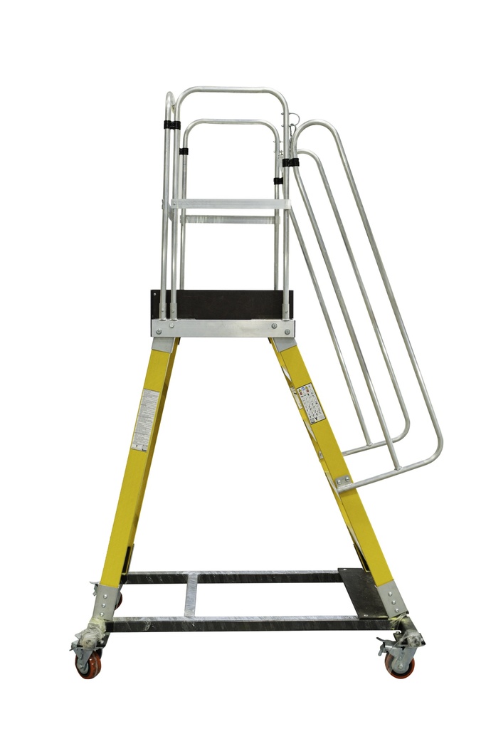 FRP Warehouse Ladder (Guard Rail height : 1100 mm) - 7+ Platform