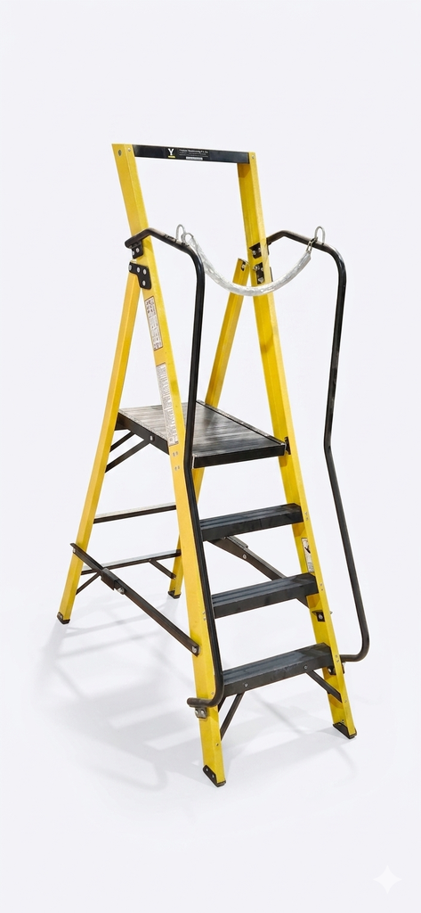 FRP (Fiberglass) Heavy Duty Ladder Y-Access Megastep - Work Platform