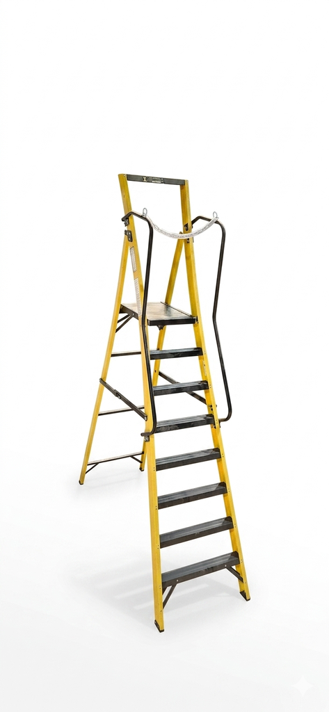 FRP (Fiberglass) Heavy Duty Ladder Y-Access Megastep - Work Platform
