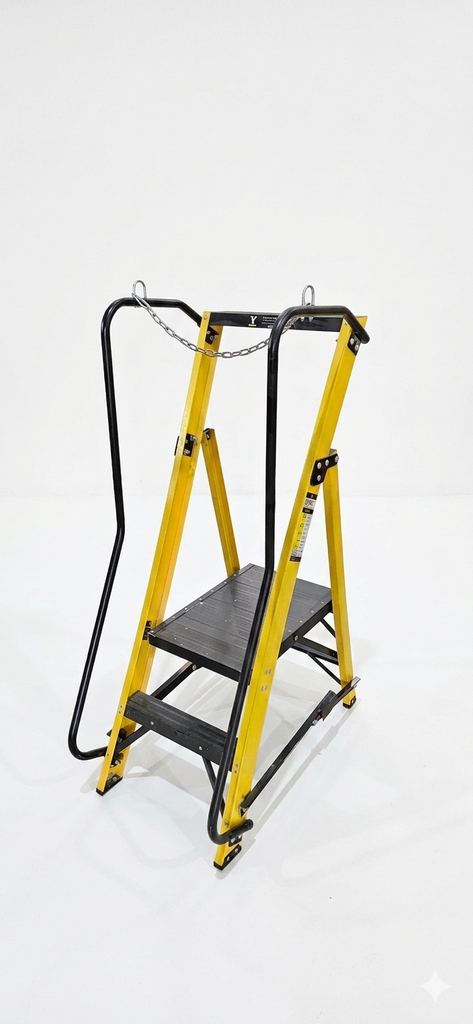 FRP (Fiberglass) Heavy Duty Ladder Y-Access Megastep - Work Platform