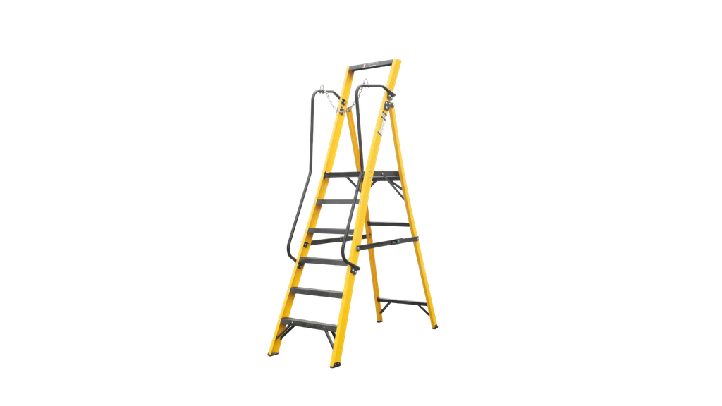 FRP (Fiberglass) Heavy Duty Ladder Y-Access Megastep - Work Platform